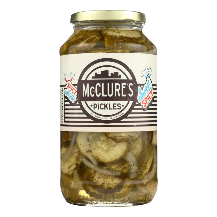 Mcclure's Pickles Sweet And Spicy Pickles -Case Of 6 - 32 Oz.