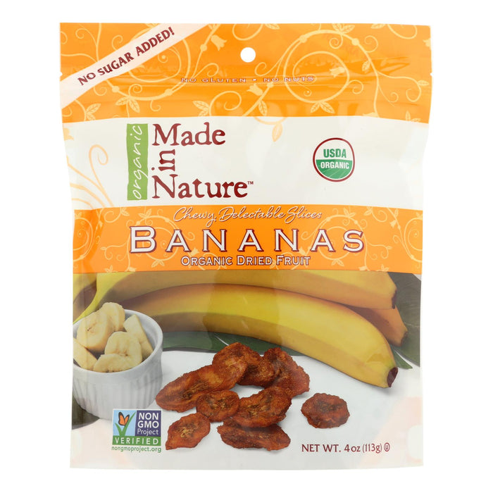 Made In Nature Bananas -Organic - Dried - Case Of 6 - 4 Oz