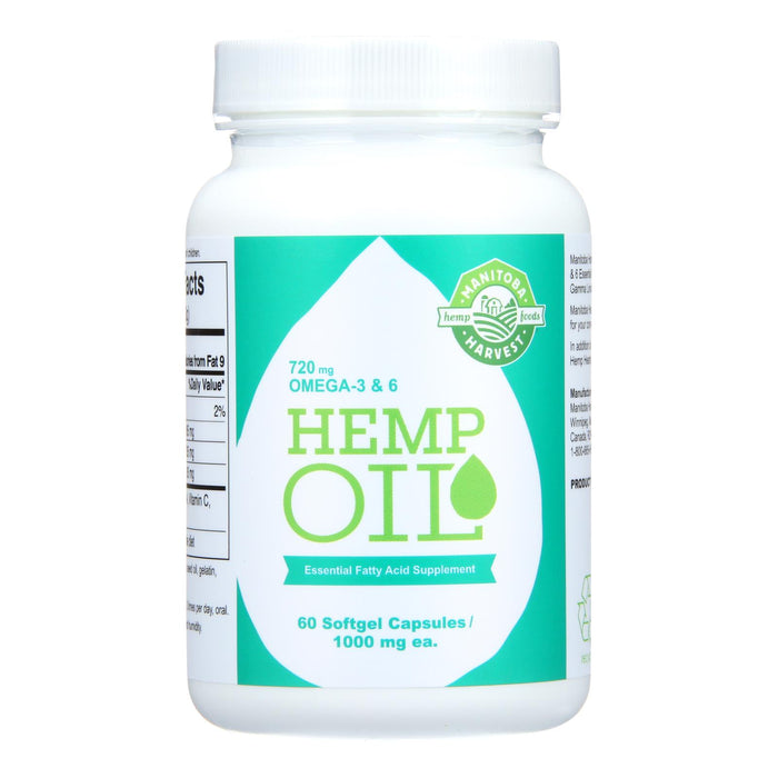 Manitoba Harvest Hemp Oil  - 1 Each - 60 Sgel.