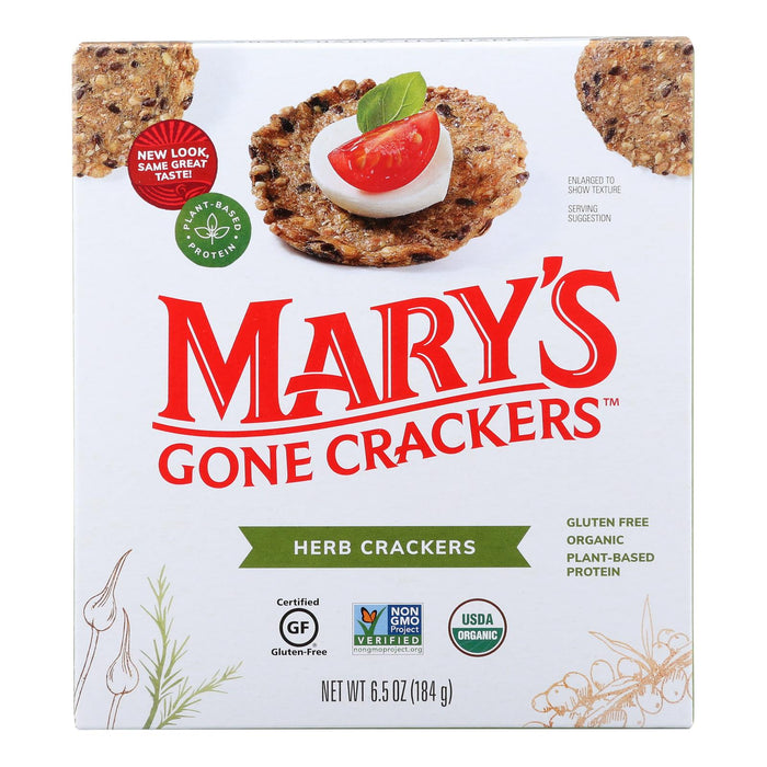 Mary's Gone Crackers Herb Crackers  - Case Of 6 - 6.5 Oz.