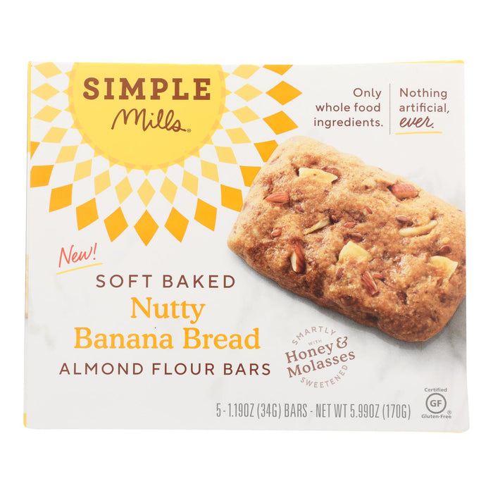 Simple Mills - Bar Sft Baked Nty Ban Bread - Case Of 6 - 5.99 Oz.