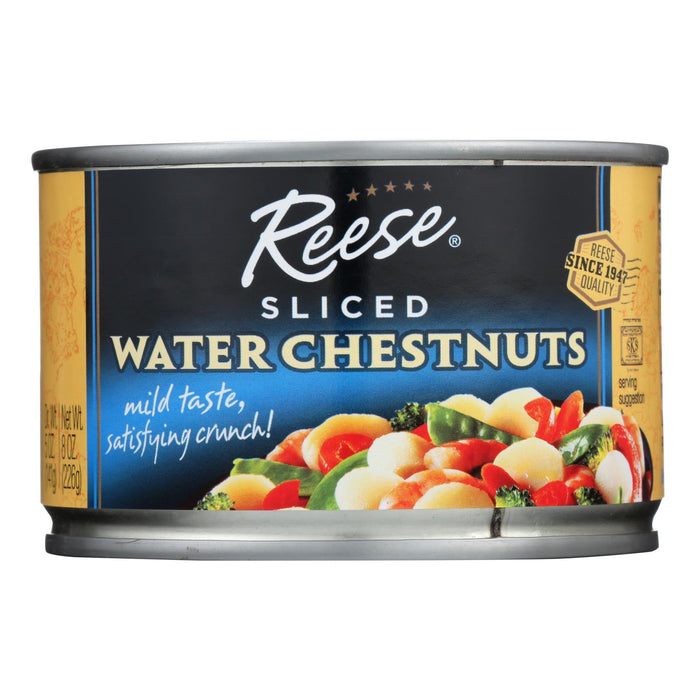 Reese Water Chestnuts - Sliced - Case Of 24 - 8 Oz