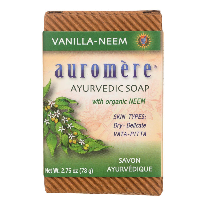 Auromere Bar Soap - Ayurvedic - Vanilla Neem - 2.75 Oz.