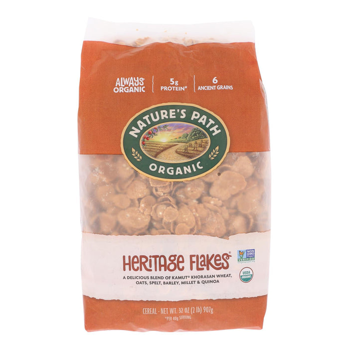 Nature's Path Organic Heritage Flakes Cereal -Case Of 6 - 32 Oz.