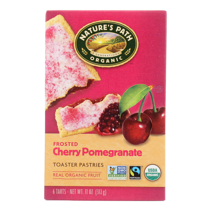 Nature's Path Organic Frosted Toaster Pastries -Cherry Pomegranate - Case Of 12 - 11 Oz.