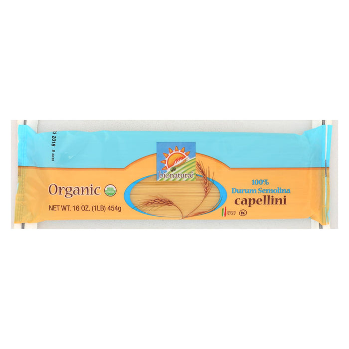 Bionaturae Capellini - Durum Semolina - Case Of 12 - 16 Oz