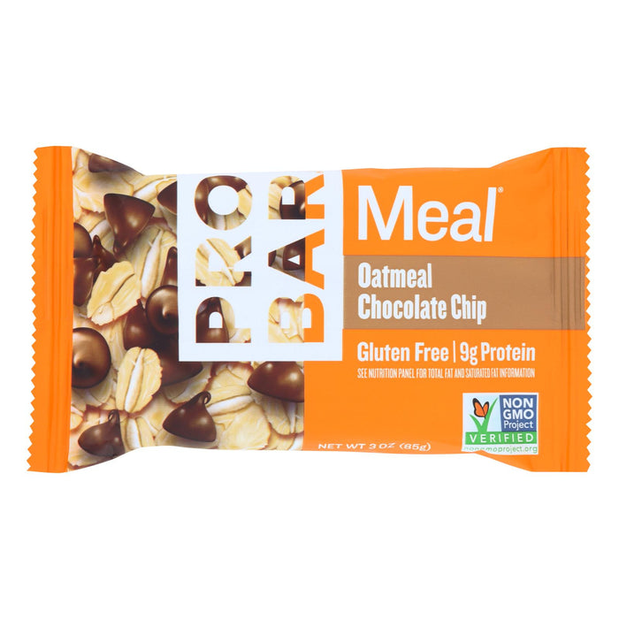 Probar Meal Bar Oatmeal Chocolate Chip - Case Of 12 - 3 Oz