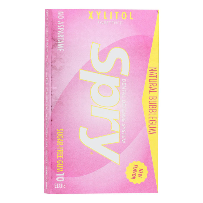 Spry - Chewing Gum Bubble Gum - Case Of 20 - 10 Ct.