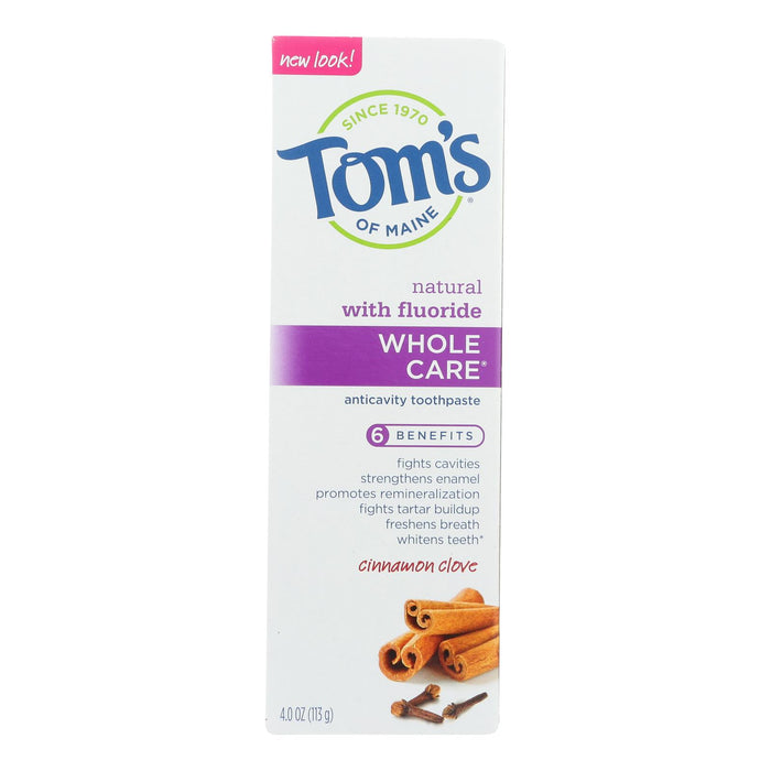 Tom's Of Maine - Tp Whole Care Cinnamn Clove - Case Of 6 - 4 Oz.