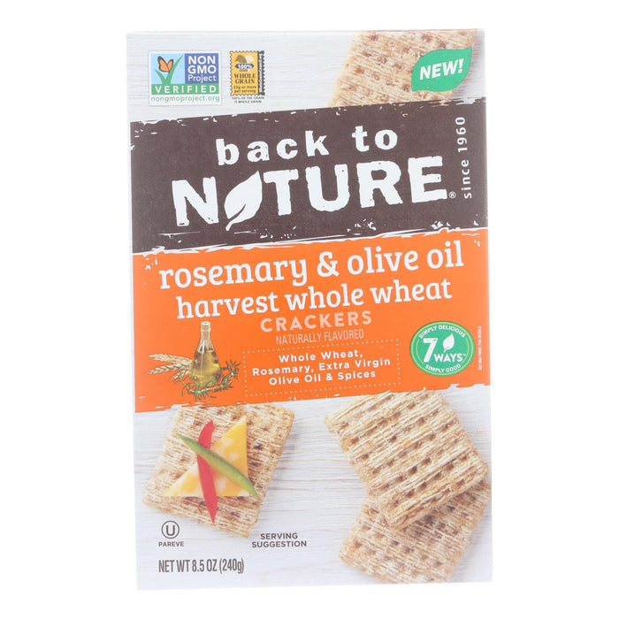 Back To Nature - Crackers Rsmry&olive Oil - Case Of 12 - 8.5 Oz.