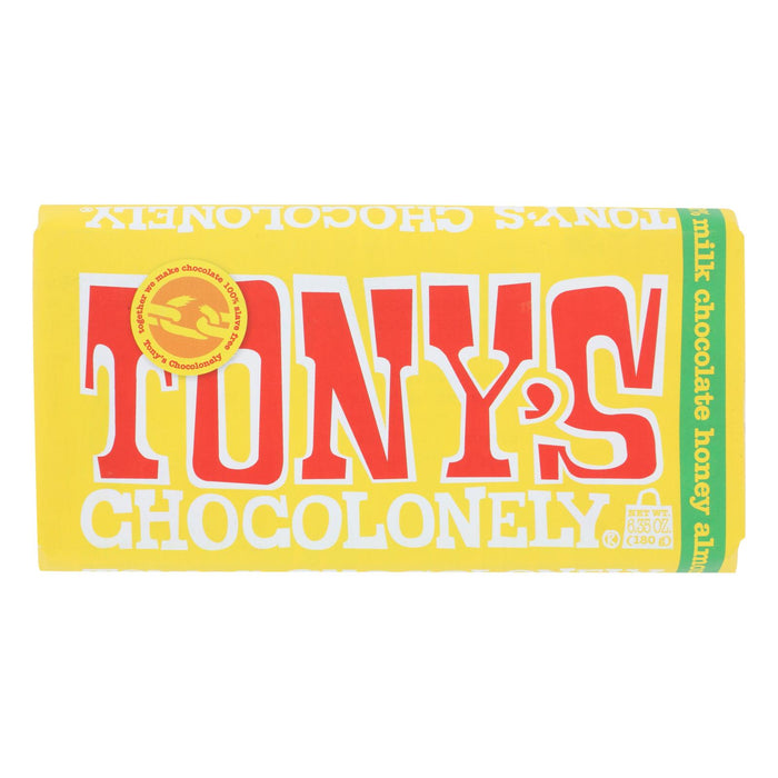 Tony's Chocolonely - Bar Chocolate Hny Almnd Noug - Case Of 15 - 6.35 Oz.