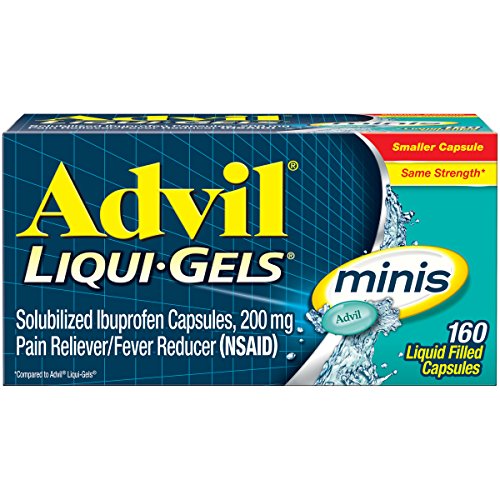 Advil Liqui-Gels Minis - 160 Liquid-Filled for Pain Relief and Fever Reduction