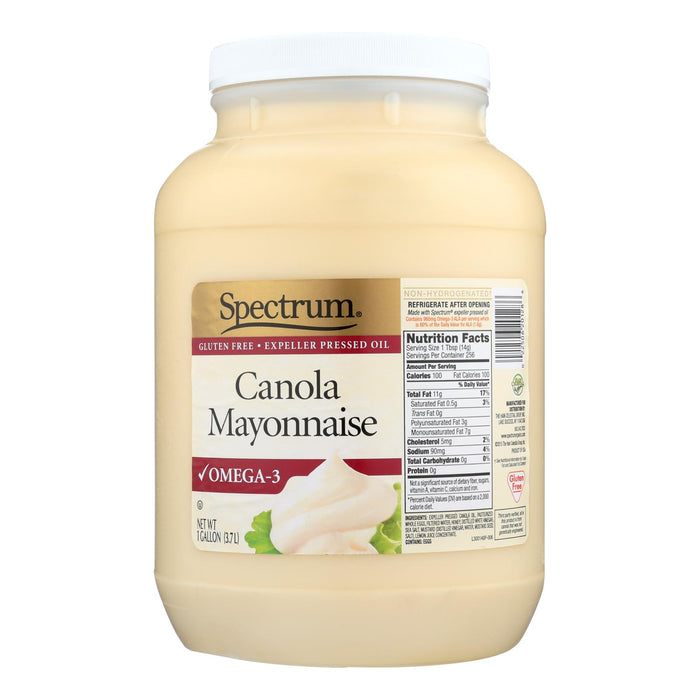 Spectrum Naturals Canola Mayonnaise - Case Of 4 - 1 Gal.