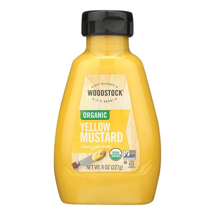 Woodstock Organic Yellow Mustard - Case Of 12 - 8 Oz.