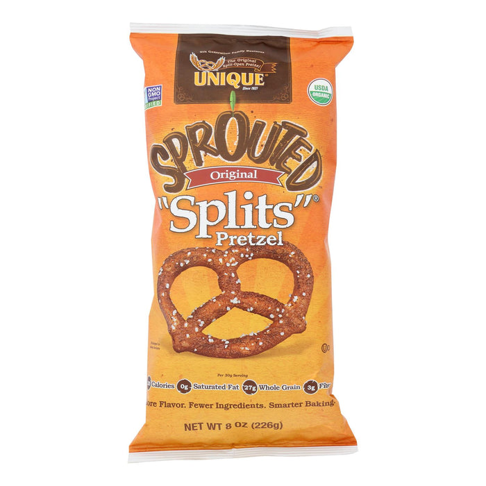 Unique Pretzels -Sprouted Grain Pretzels - Case Of 12 - 8 Oz.