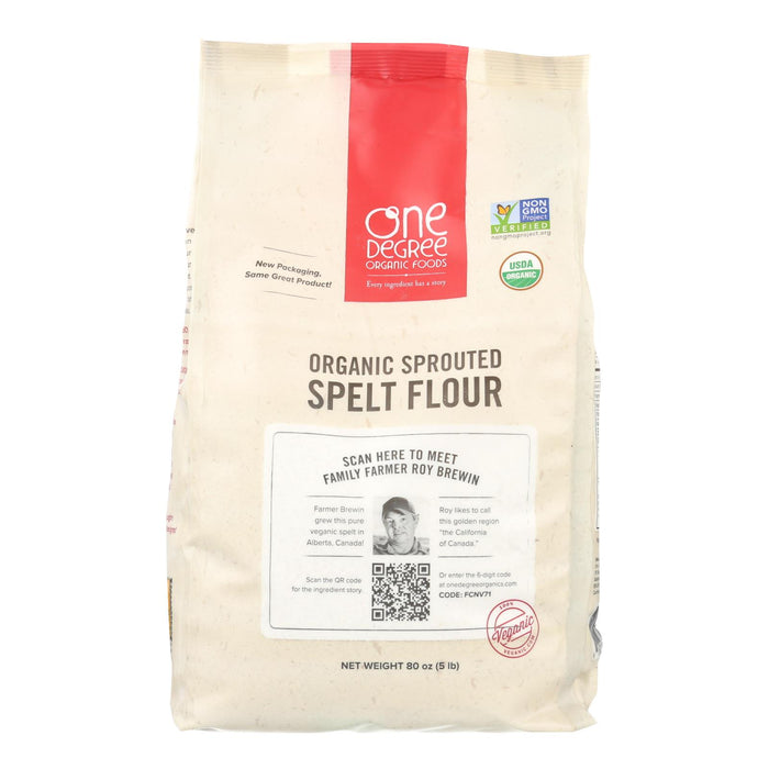 One Degree Organic Foods Sprouted Spelt Flour -Organic - Case Of 4 - 80 Oz.