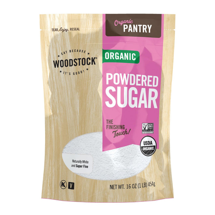 Woodstock Organic Powdered Sugar -Case Of 12 - 16 Oz