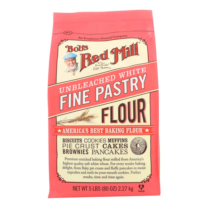 Bob's Red Mill -Unbleached White Fine Pastry Flour - 5 Lb - Case Of 4