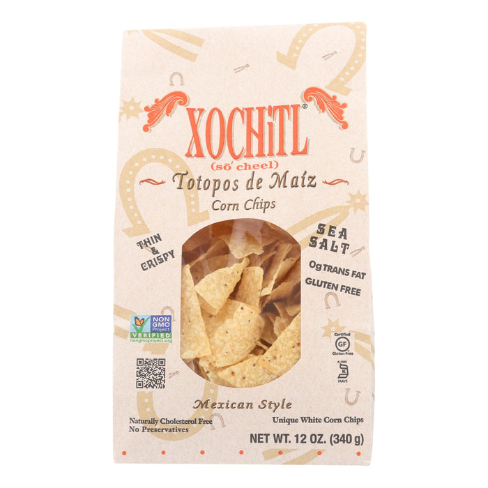 Xochitl Corn Chips - White Corn - Case Of 10 - 12 Oz