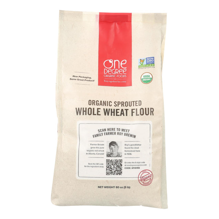 One Degree Organic Foods Whole Wheat Flour - Organic - Case Of 4 -80 Oz.