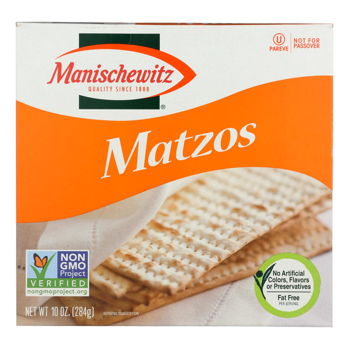 Manischewitz - Matzos Crackers - Unsalted - Case Of 12 - 10 Oz