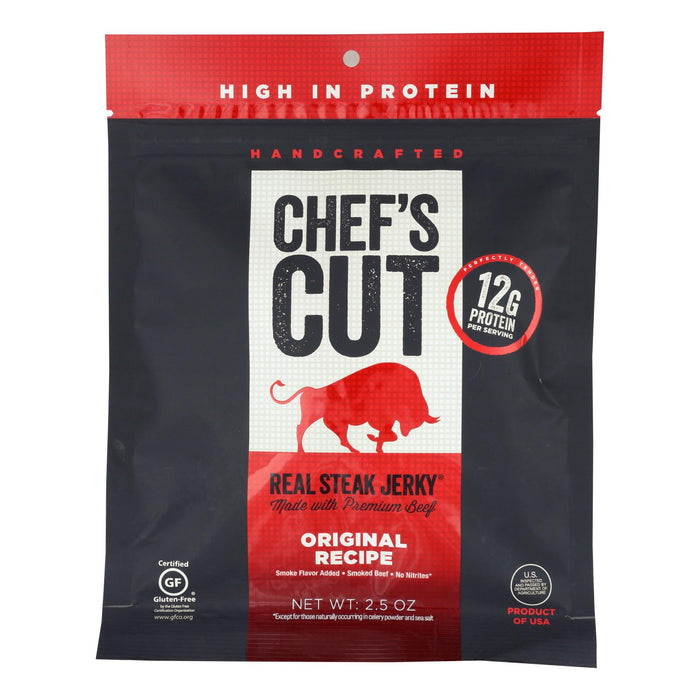 Chef's Cut Real Steak Jerky - Original Recipe - Case Of 8 - 2.5 Oz