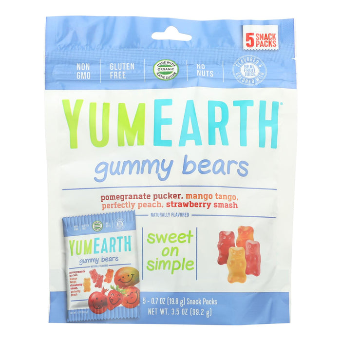 Yumearth Organics Organic Gummy Bear - Snack - Case Of 12 - 0.7 Oz