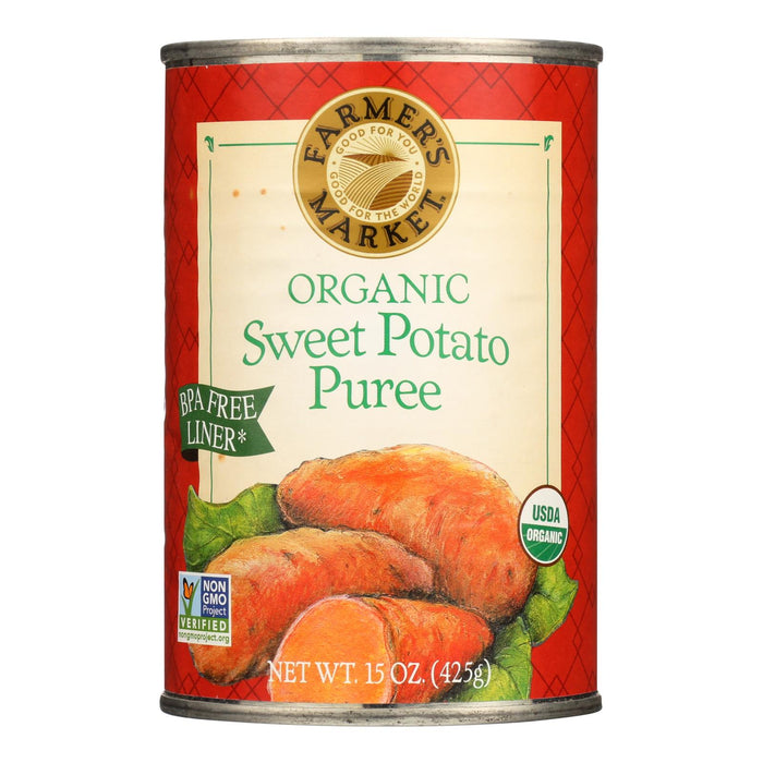 Farmer's Market Organic -Sweet Potato Puree - Case Of 12 - 15 Oz.