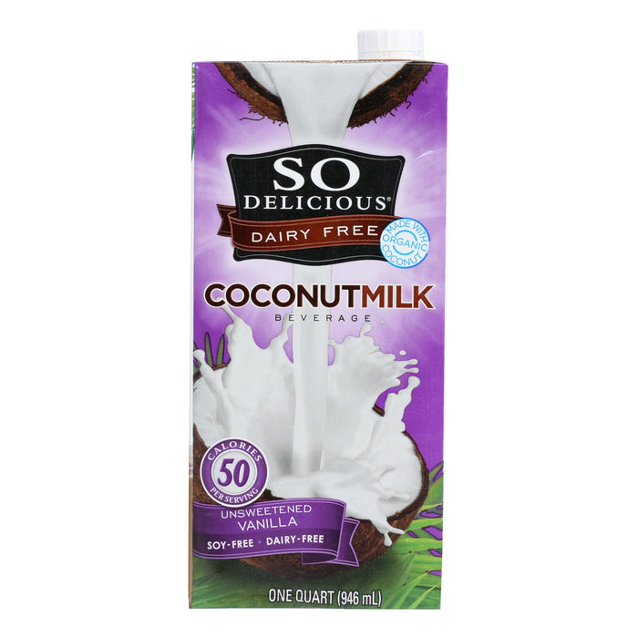 So Delicious Coconut Milk Beverage - Unsweetened Vanilla -Case Of 12 - 32 Fl Oz.