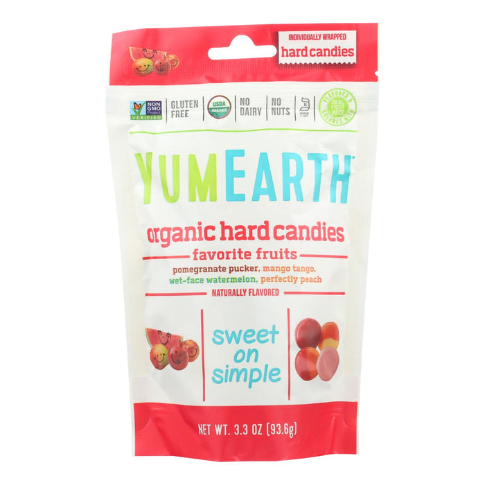 Yummy Earth Organic Candy Drops Freshest Fruit - 3.3 Oz - Case Of 6.