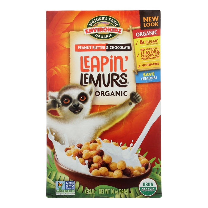 Envirokidz - Leapin' Lemurs Cereal - Peanut Butter And Chocolate - Case Of 12 - 10 Oz