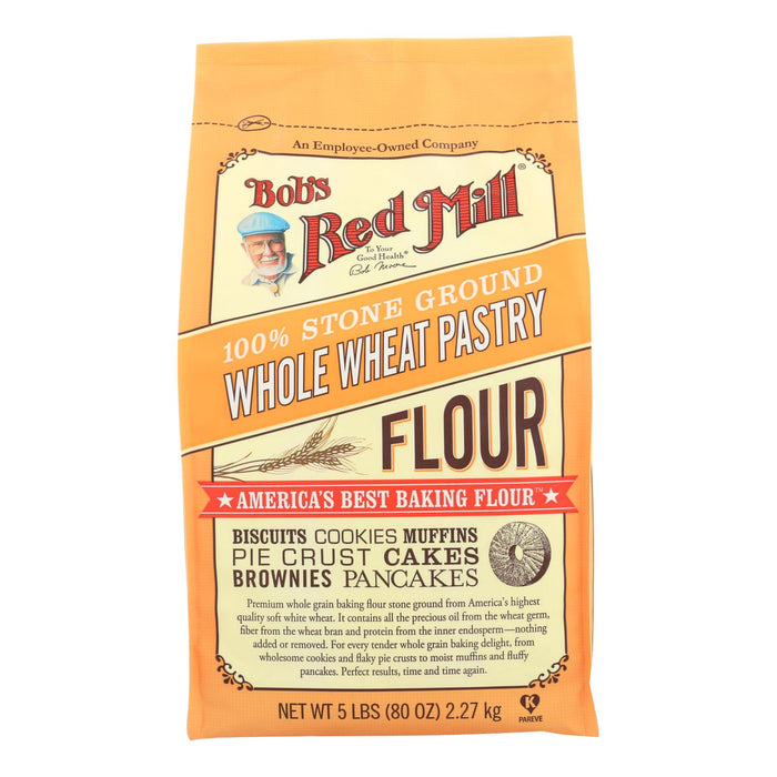 Bob's Red Mill -Whole Wheat Pastry Flour - 5 Lb - Case Of 4