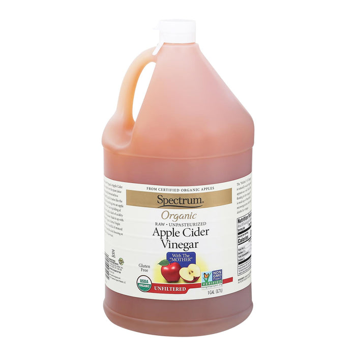 Spectrum Naturals Organic Unfiltered Apple Cider Vinegar -Case Of 4 - 1 Gal