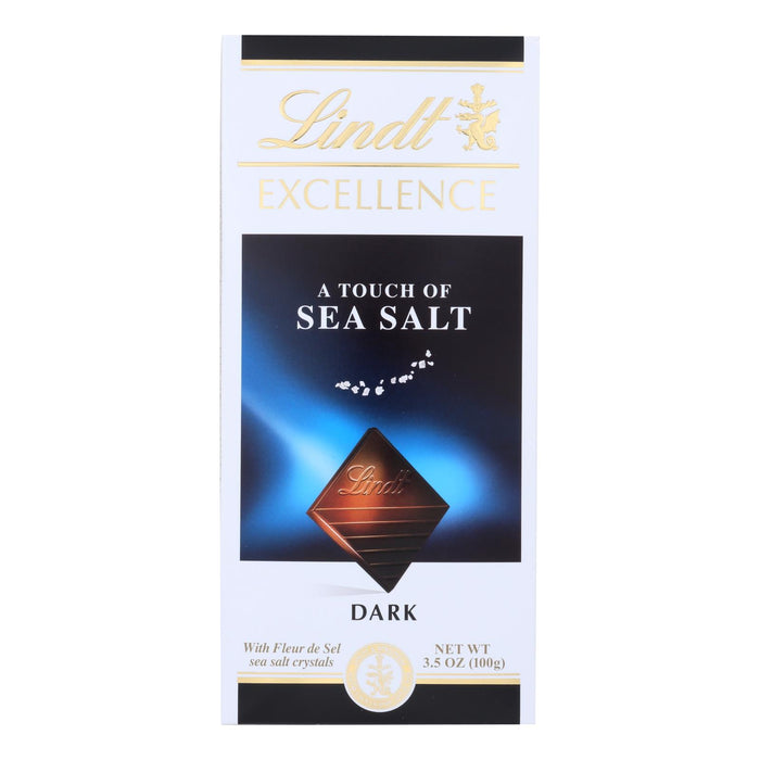 Lindt Chocolate Bar - Dark Chocolate - 47 Percent Cocoa - Excellence -Touch Of Sea Salt - 3.5 Oz Bars - Case Of 12