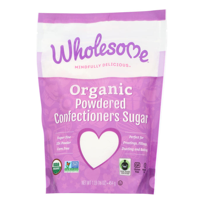 Wholesome Sweeteners Powdered Sugar - Organic And Natural - Case Of 6 Lbs.