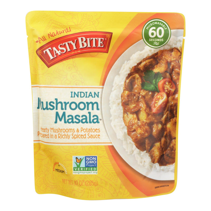 Tasty Bite Entree - Indian Cuisine - Mushroom Masala - 10 Oz - Case Of 6.