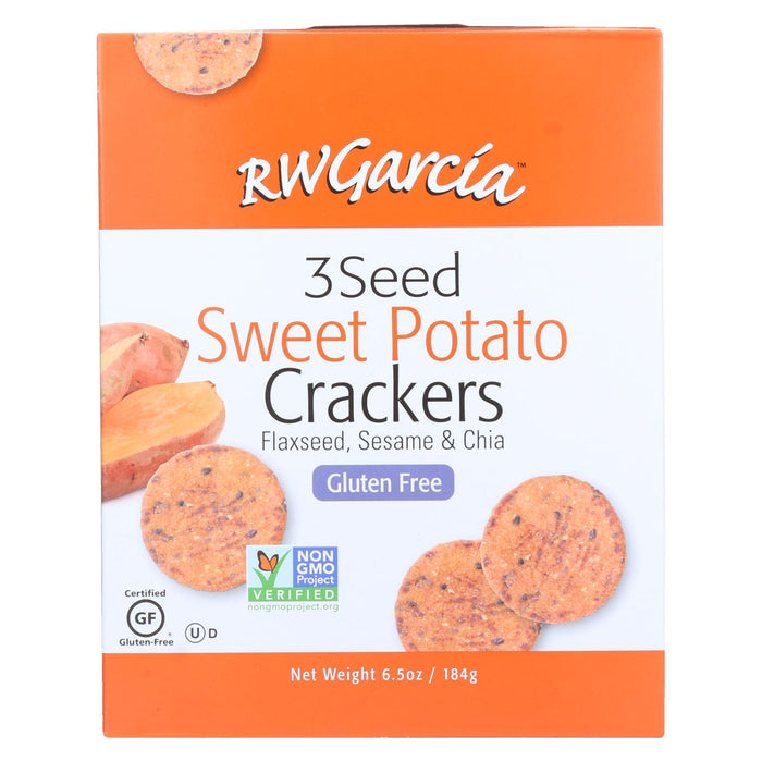 Rw Garcia 3 Seed Sweet Potato Crackers  -Case Of 6 - 6.5 Oz