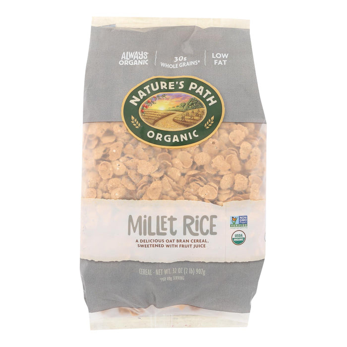 Nature's Path Organic Millet Rice Oat-bran Flakes Cereal -Case Of 6 - 32 Oz.