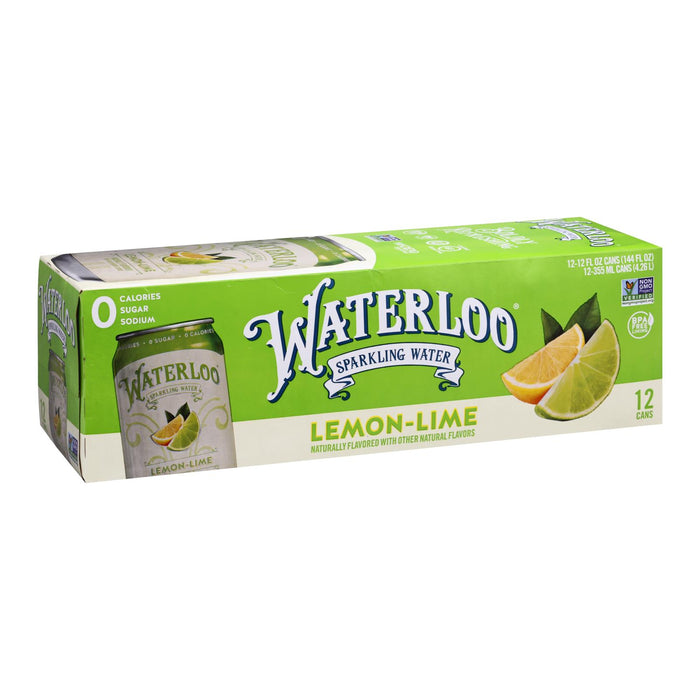 Waterloo's Lime Sparkling Water  - Case Of 2 - 12/12 Fz.