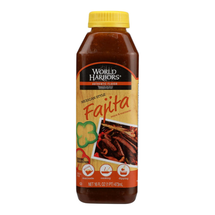 World Harbor Fajita Marinade And Sauce Mexican Style - Case Of 6 - 16 Fl Oz