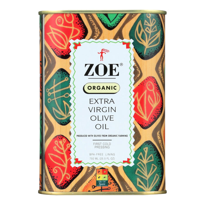 Zoe - Organic Extra Virgin Olive Oil - Case Of 6 - 25.5 Fl Oz