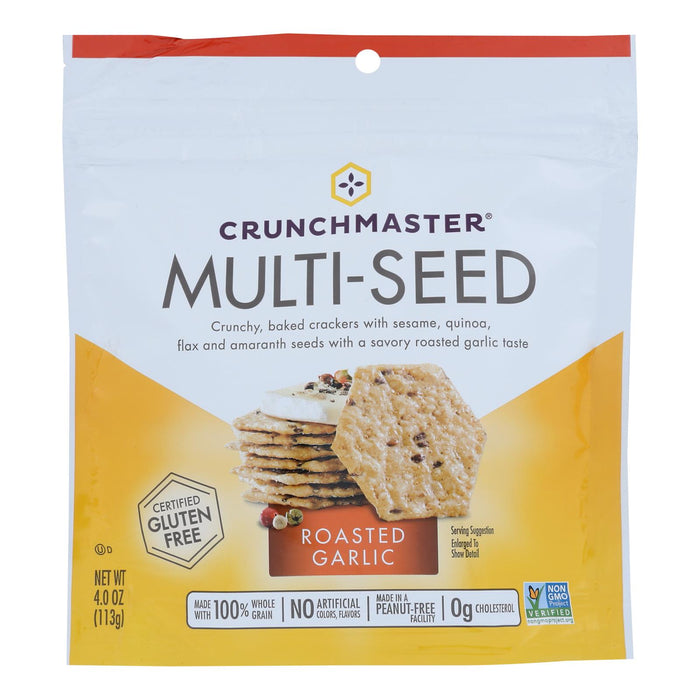 Crunchmaster - Multiseed Crckr Rst Garlc - Case Of 12 - 4 Oz.