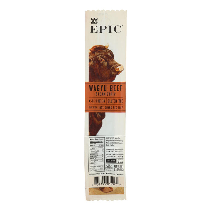 Epic - Strips - Wagyu Beef Steak - Case Of 20 - .8 Oz.