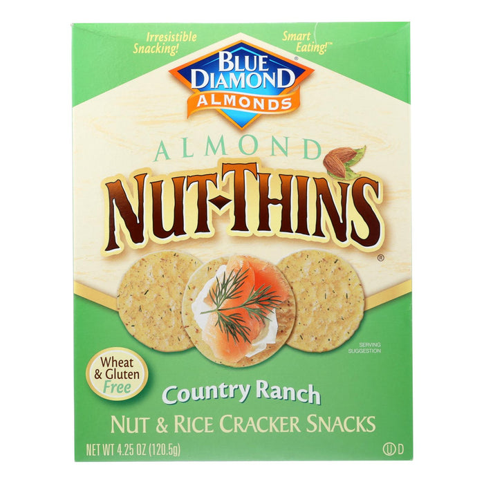 Blue Diamond - Nut Thins - Country Ranch - Case Of 12 - 4.25 Oz