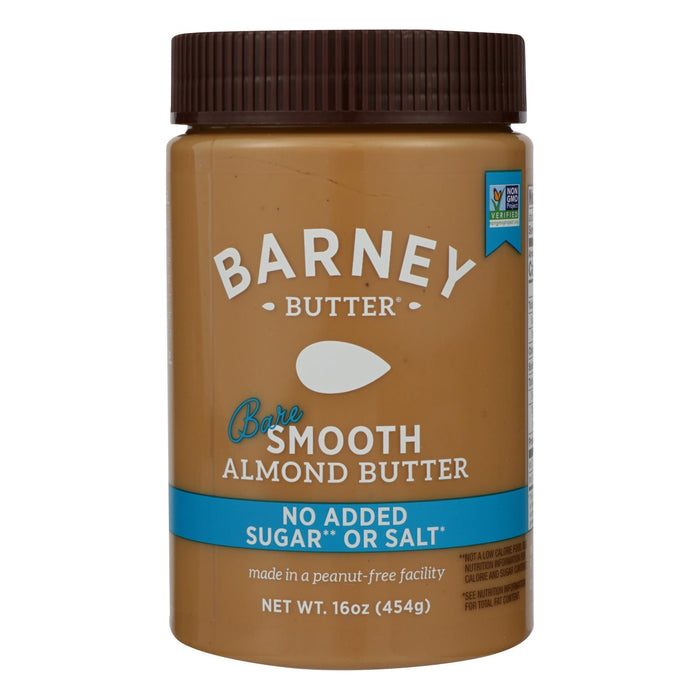 Barney Butter - Almond Butter - Bare Smooth - Case Of 6 - 16 Oz