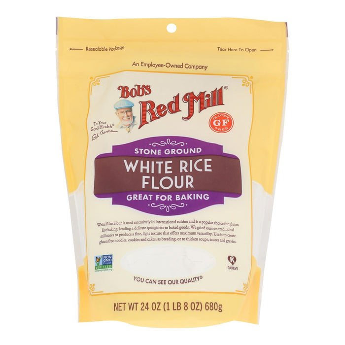 Bob's Red Mill - Flour Wht Rice Stne Ground - Case Of 4-24 Oz.