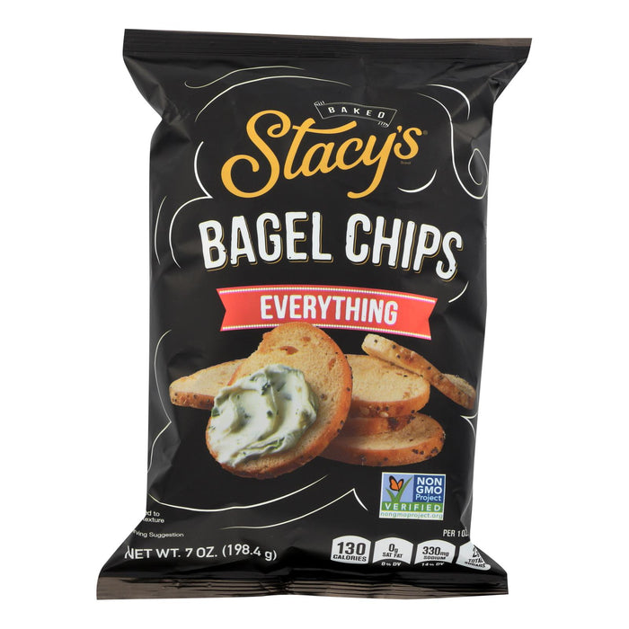 Stacy's Pita Chips Bagel Chips -Everything - Case Of 12 - 7 Oz