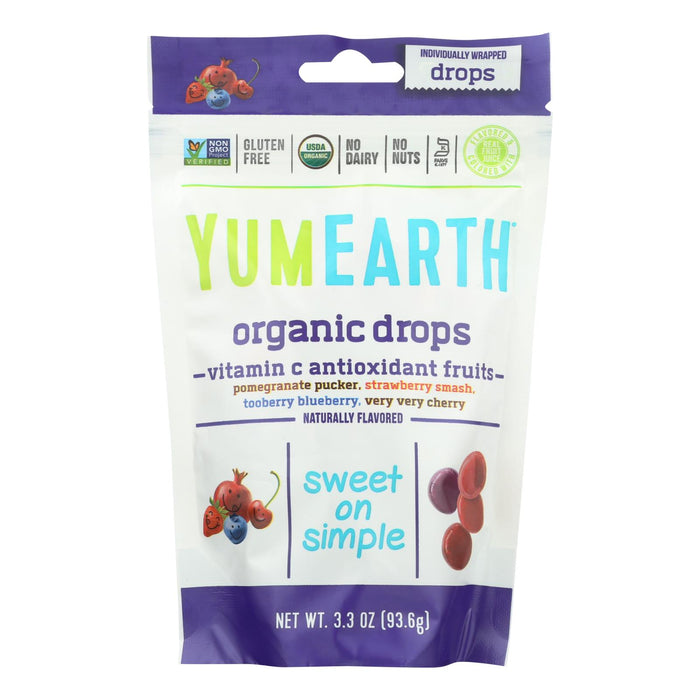 Yummy Earth Organic Vitamin C Drops -Anti-oxifruits - Case Of 6 - 3.3 Oz