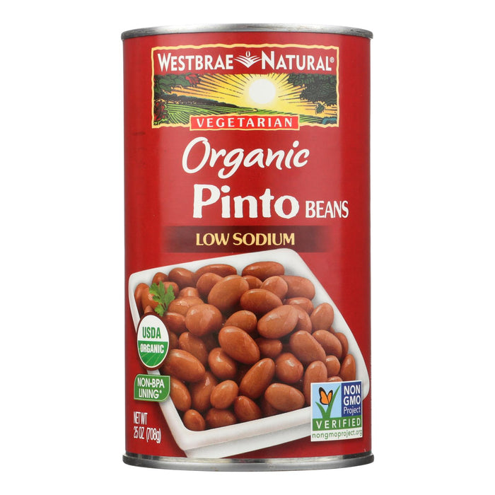 Westbrae Natural Pinto Beans -Organic - Case Of 12 - 25 Oz.