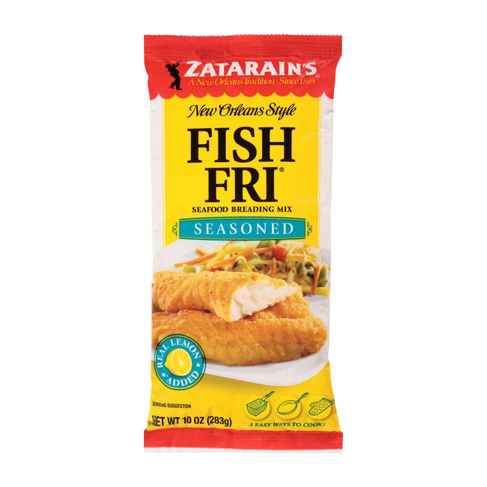 Zatarain's Fish Fry-Seasoned - Case Of 12 - 10 Oz.